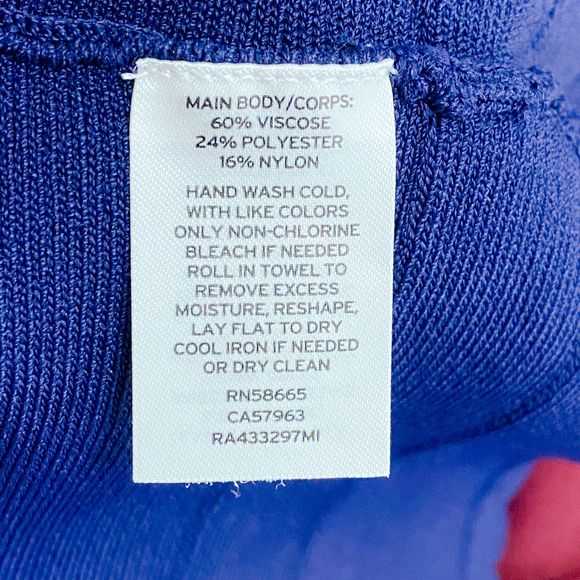 RACHEL PARCELL Navy Puffy Scallop Sweater Dress S - Picture 9 of 12